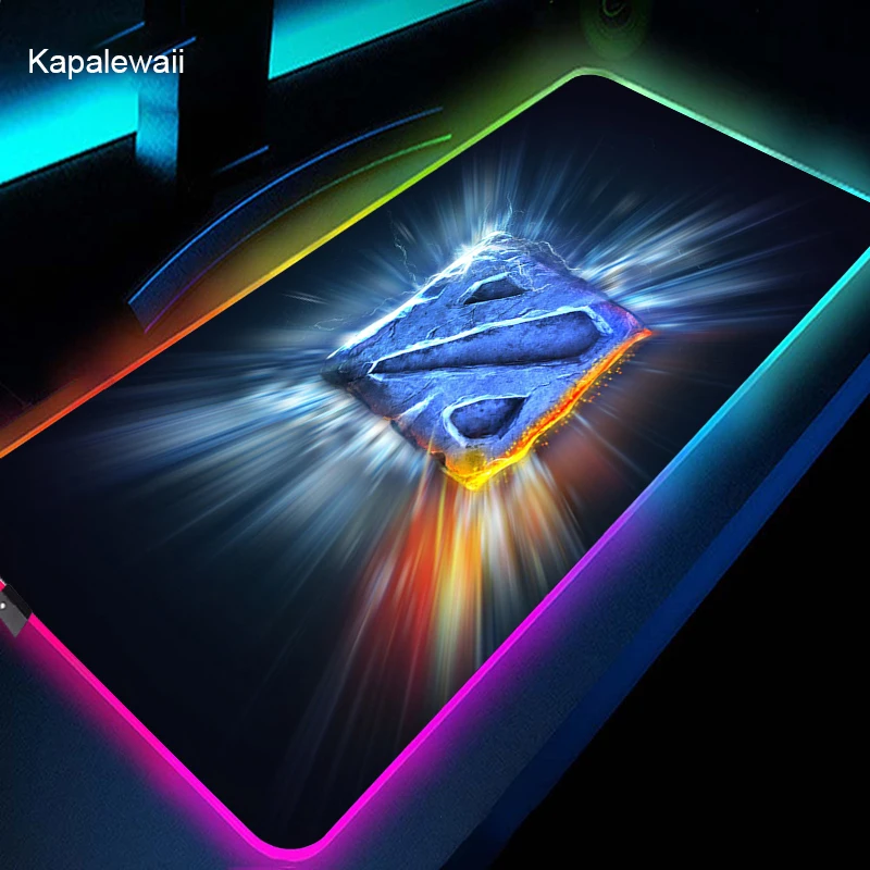 

Игровой коврик для мыши DOTA2 RGB, большой компьютерный игровой коврик с подсветкой, крутой светящийся коврик для мыши, мягкий Настольный коври...