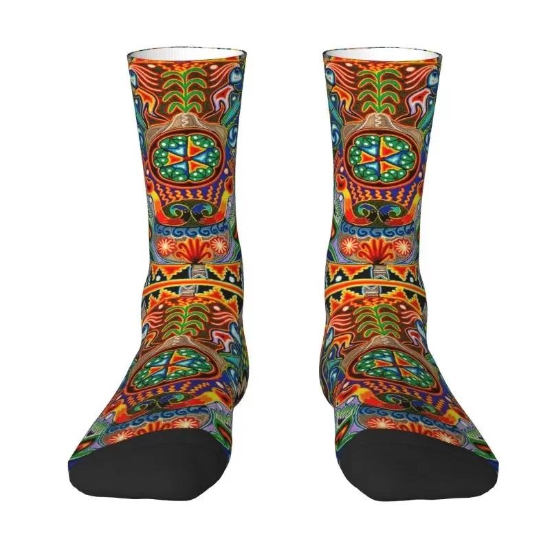 

Традиционные оригинальные мужские короткие носки Huichol, унисекс, новинка, 3D принт, шамановая церемония, народное искусство, носки