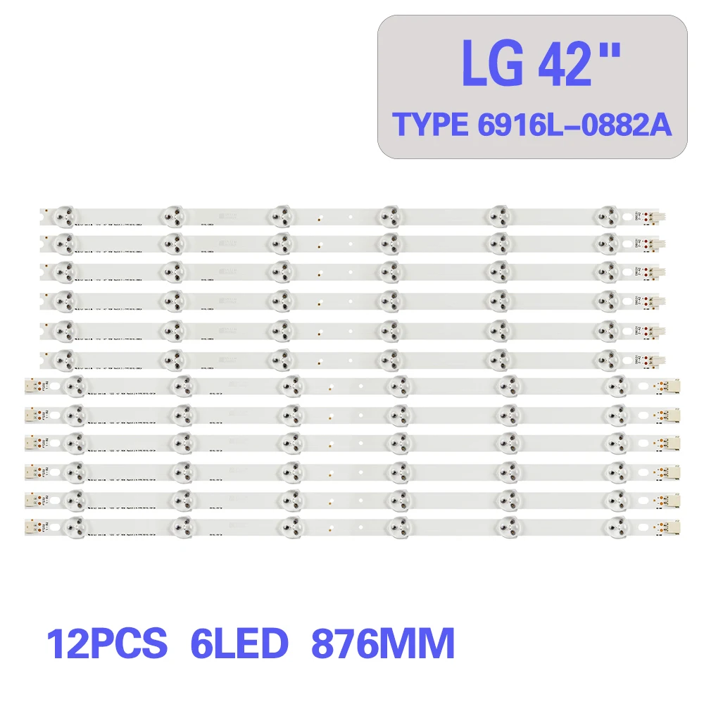 

LED Backlight strip 6 lamp for LG 42LS3100-CE TCL L42F1300-3D Haier LE42M320 Changhong 3D42A2000IV Skyworth 42E7BRD 6916L-0913A/