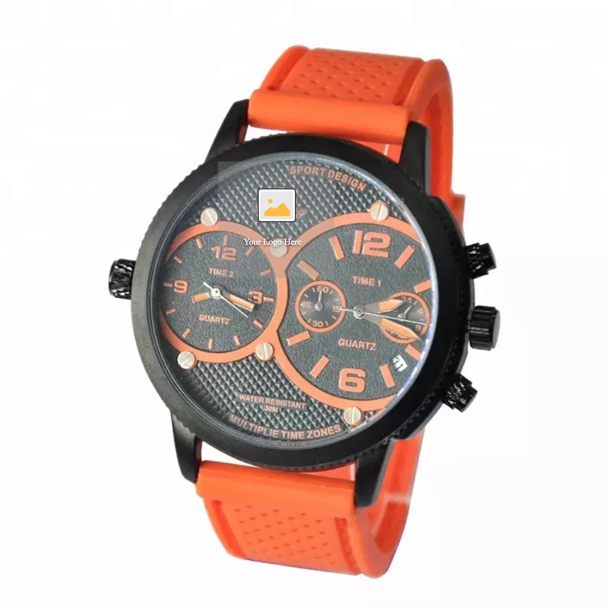

Casual men's quartz watch with silicone strap modern men's Watch,FF70J