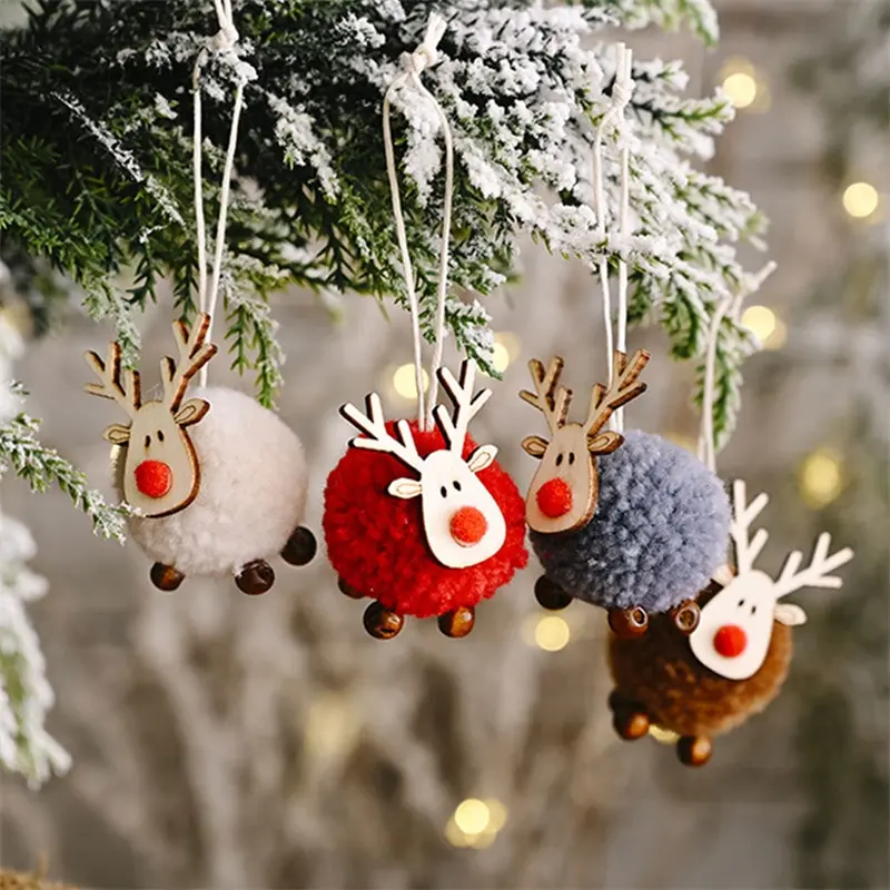 

Новогодние 2023 милые куклы Санта-Клаус Снеговик Рождественская елка Рождественский Декор кукла подвесные украшения для дома