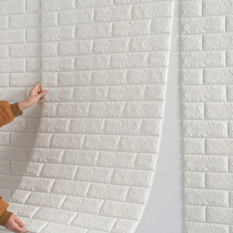 

10m Self-Adhesive 3D Brick Sticker DIY Waterproof Foam Wallpaper Kids Room Kitchen Roof Ceiling Background Wall Decals