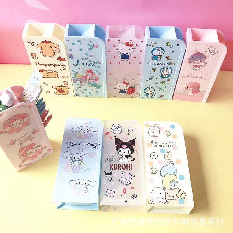 

New Sanrio Cartoon Anime Pen Holder My Melody My Melody Cinnamoroll Desktop Five-Tier Storage Box Kawaii Function Finishing Box
