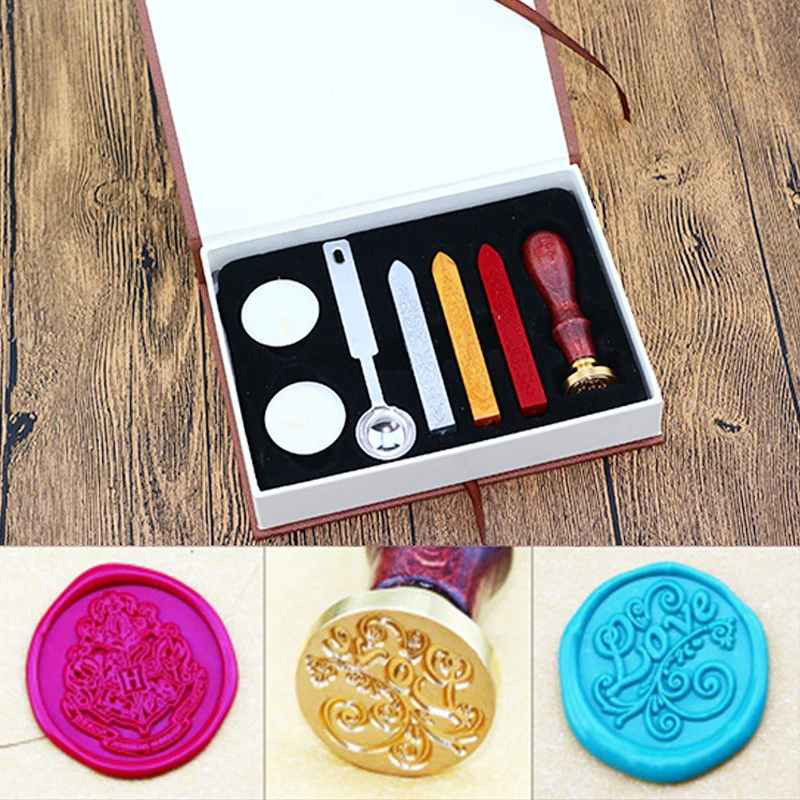 

Sealing Wax Set Metal Hot Sealing Wax Office Supplies Vintage Alphabet Seal Stamp Wax Kit Wedding Invitation Wax Sealing