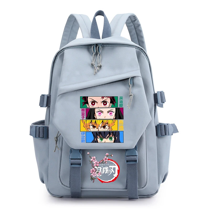 

Kimetsu no Yaiba anime Hiking bags Portable Men Backpack Women Climbing Outdoor Canvas bags Tavel Casual fashion Shoulders Bags