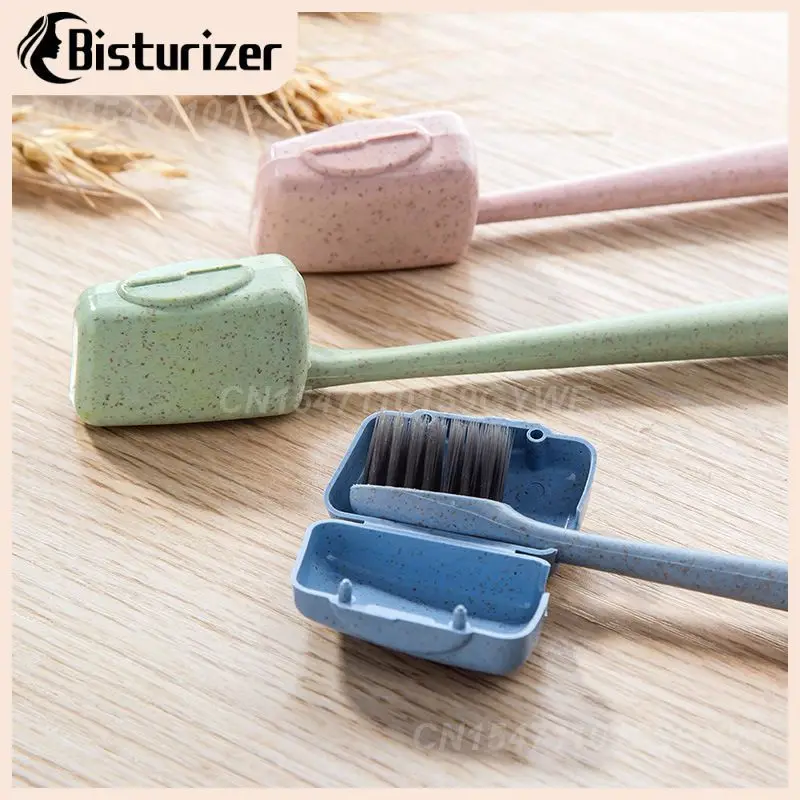 

4Pcs/set Portable outdoor Travel Tooth Brush Cover Holder Headgear Wheat Straw Dust-proof Toothbrush Cap Case /1pc Toothbrush