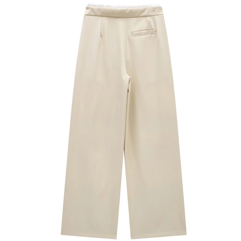 Женские Широкие Брюки С Высокой Талией Hxao Плиссированная Офисная Одежда