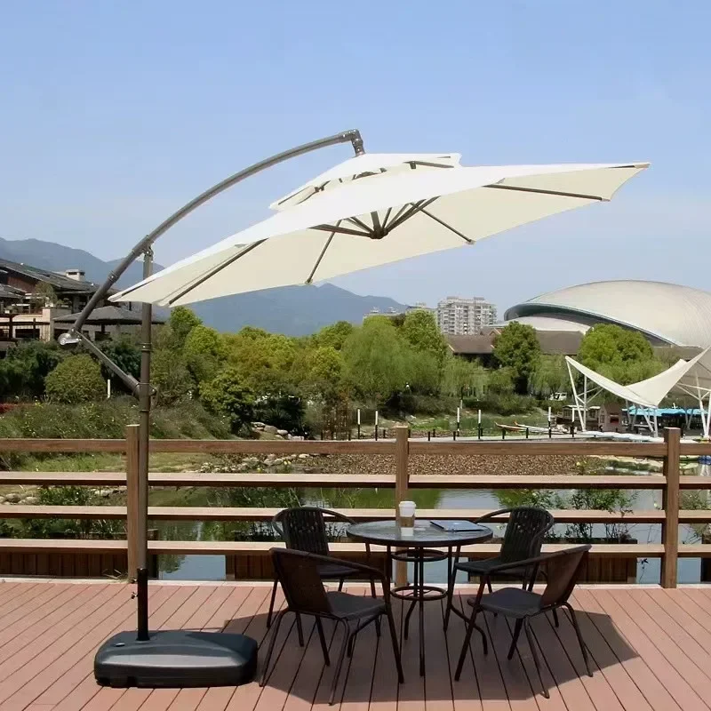 Large Banana Umbrella 2.7meter 3meter for Swimming Pool Garden Beach Patio Parasol with Custom Logo Printing Carton