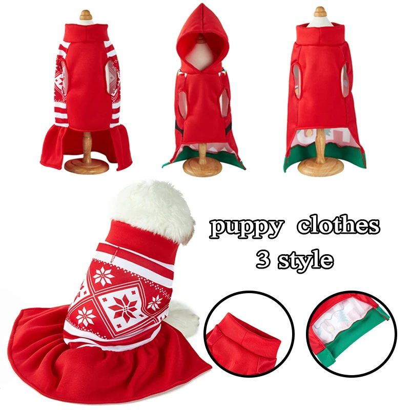 

Pet Vest Shirt Christmas Dog Hooded Dog Dress Dog Hooded Pet Clothing Soft Printed Letters Warm Comfortable Two-legged