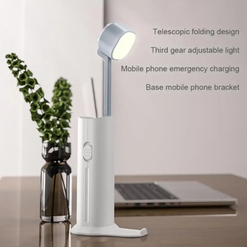 

Led Desk Night Light Eye Protection Reading Lamp Telescopic Folding Charging Students Learn Work Mobile Power LED Desk lamp