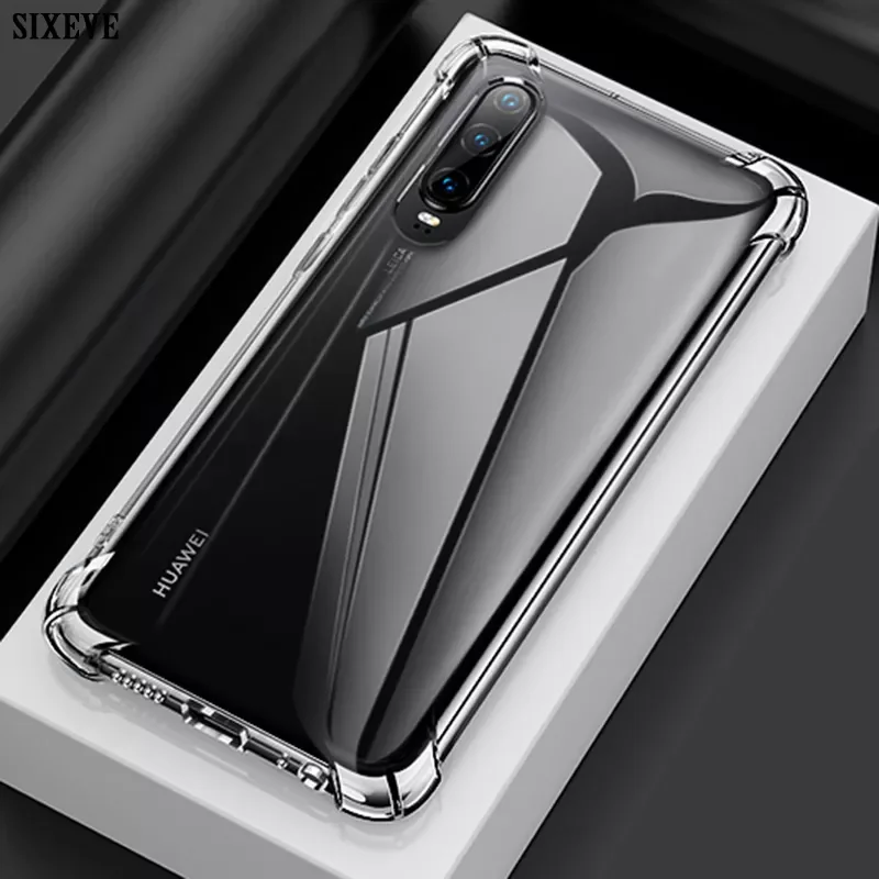 

Shockproof Silicone Soft Clear Case For Huawei P20 P30 P40 Lite P 40 Mate 10 20 30 Pro Honor 20S 20i 10i Play Mobile Phone Cover