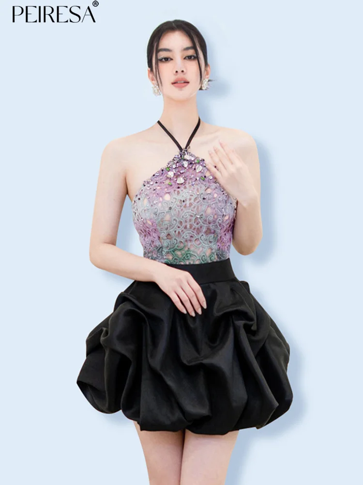 

Женское платье-мини с градиентом, лето 2023