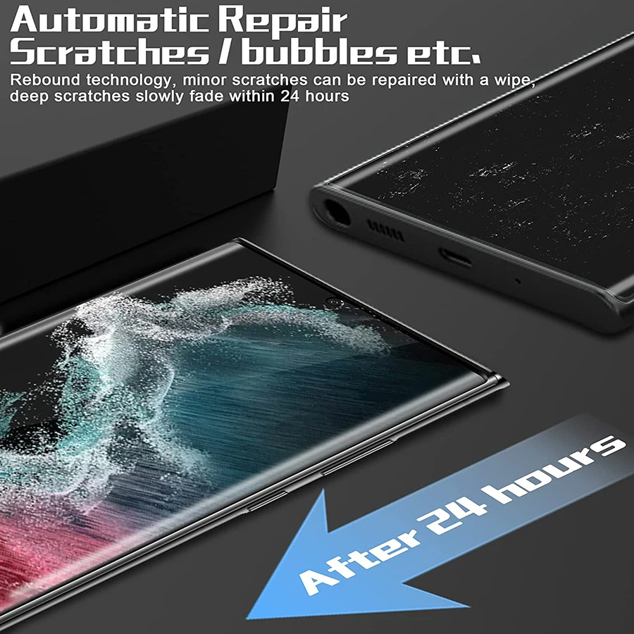 9D Soft Silicone Clear Hydrogel Film For Samsung Galaxy Note 20 Ultra S23+ S23 Ultra A52s A72 A51 A71 A54 TPU Screen Protector