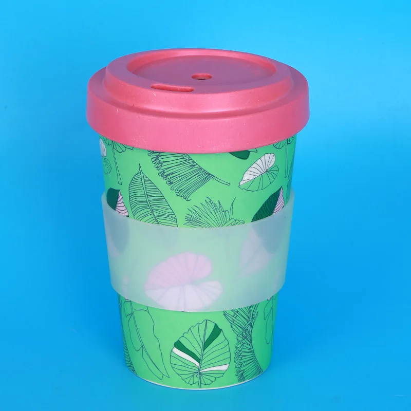 

Bamboo fiber coffee mug with lid modern simple office cute mug manufacturer