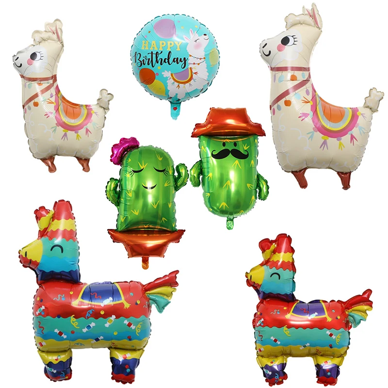 

Альпака, кактус, мексиканская Праздничная вечеринка, декоративный шар, детский праздник, украшения для дня рождения, вечеринки