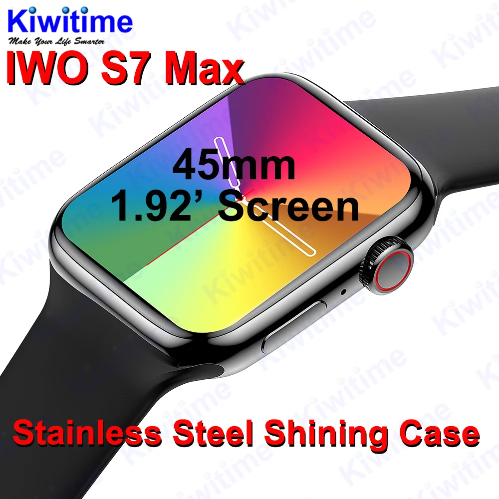 Смарт-часы KIWITIME IWO S7 Max 45 мм серия 7 1 92 дюйма bluetooth пульсометр артериальное давление
