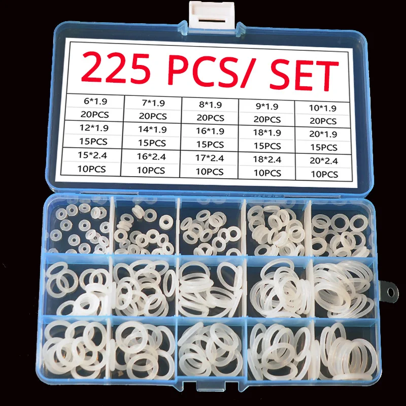 VMQ O Ring Seal Gasket Thickness CS 1/1.5/2/2.4/3.1mm Silicone Rubber Insulated Waterproof Washer Round Shape Nontoxi Red Kit |