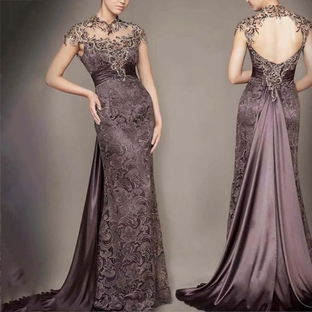 Голубые платья для матери невесты Laxsesu Сексуальные вечерние с открытой спиной и