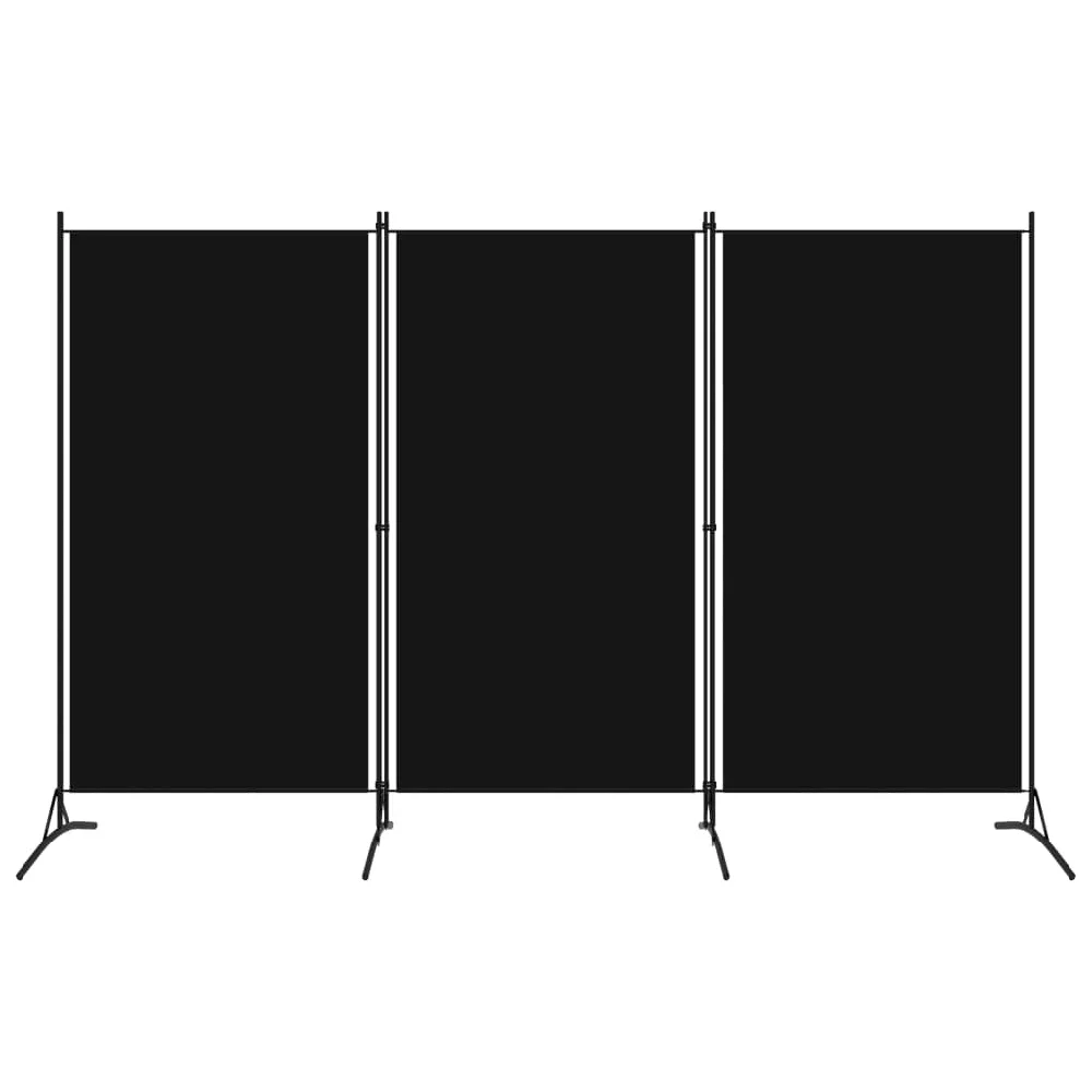 

3-Panel Room Divider Black 102.4"x70.9"