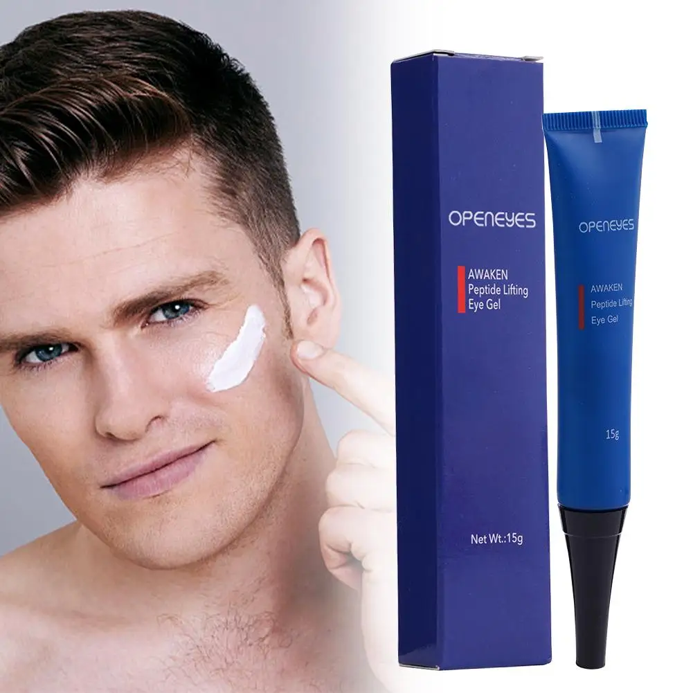 

15g Men Eye Cream Awaken Peptide Lifting Eye Gel Anti Aging Moisturizing Under Eye Cream For Dark Circles Puffiness Fine Lines