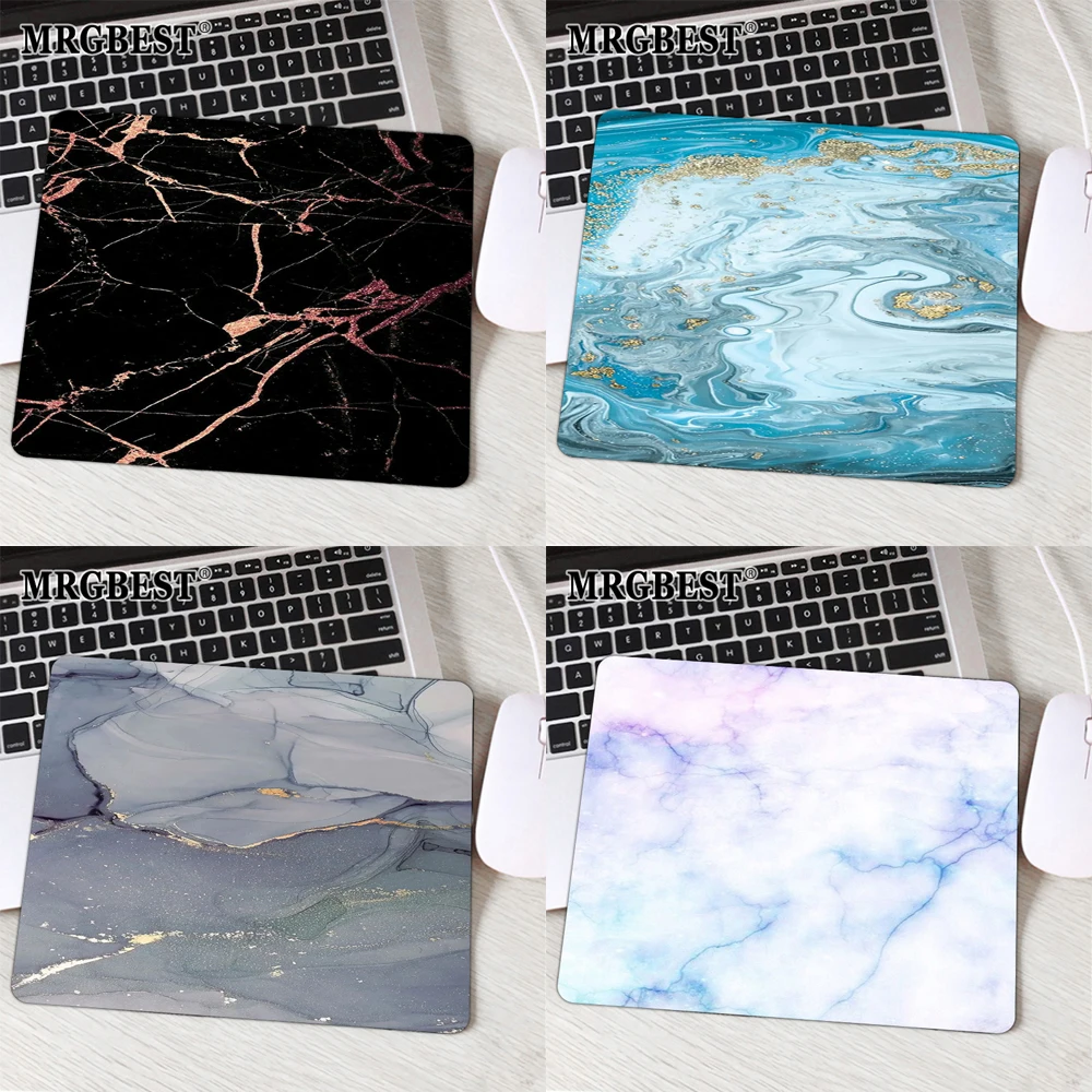 

Mouse pad small marble mousepad gamer desk pad Mouse carpet Mouse mat Desk mat laptop Carpets Rug Simple texture 22x18 Keyboards