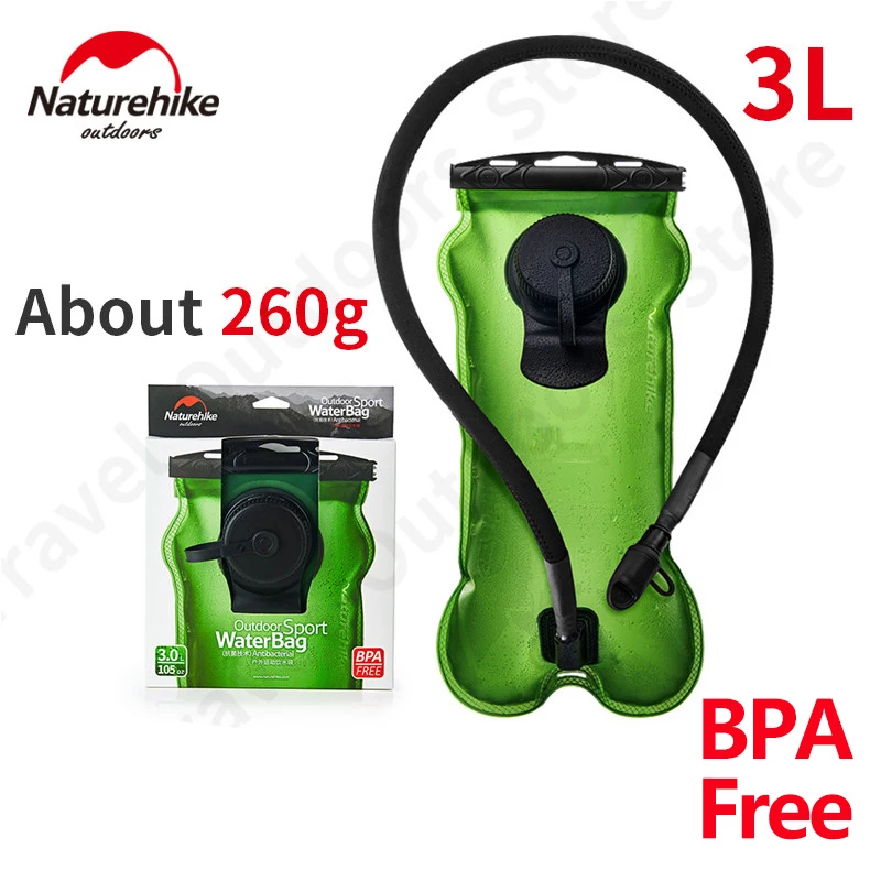 

Naturehike Foldable Water Bag Hydration Bladder Drink Tank Waterbag for Backpack Camping Cycling Hiking Running 3L BPA Free