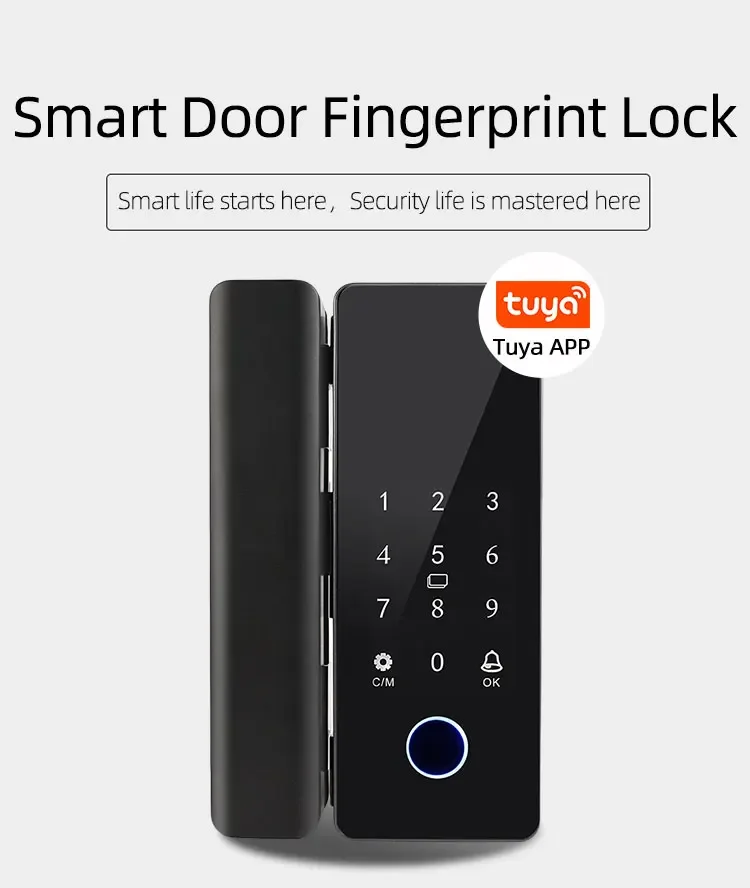 Умный биометрический дверной замок Ecurity со сканером отпечатков пальцев для