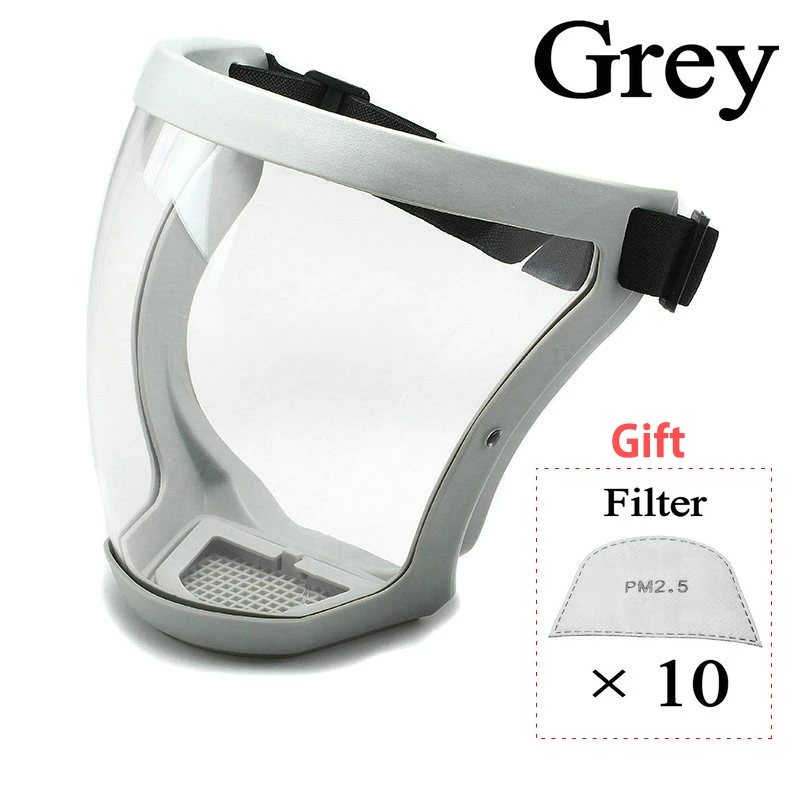 

Прозрачные защитные маски для лица с фильтрами, 10 шт.