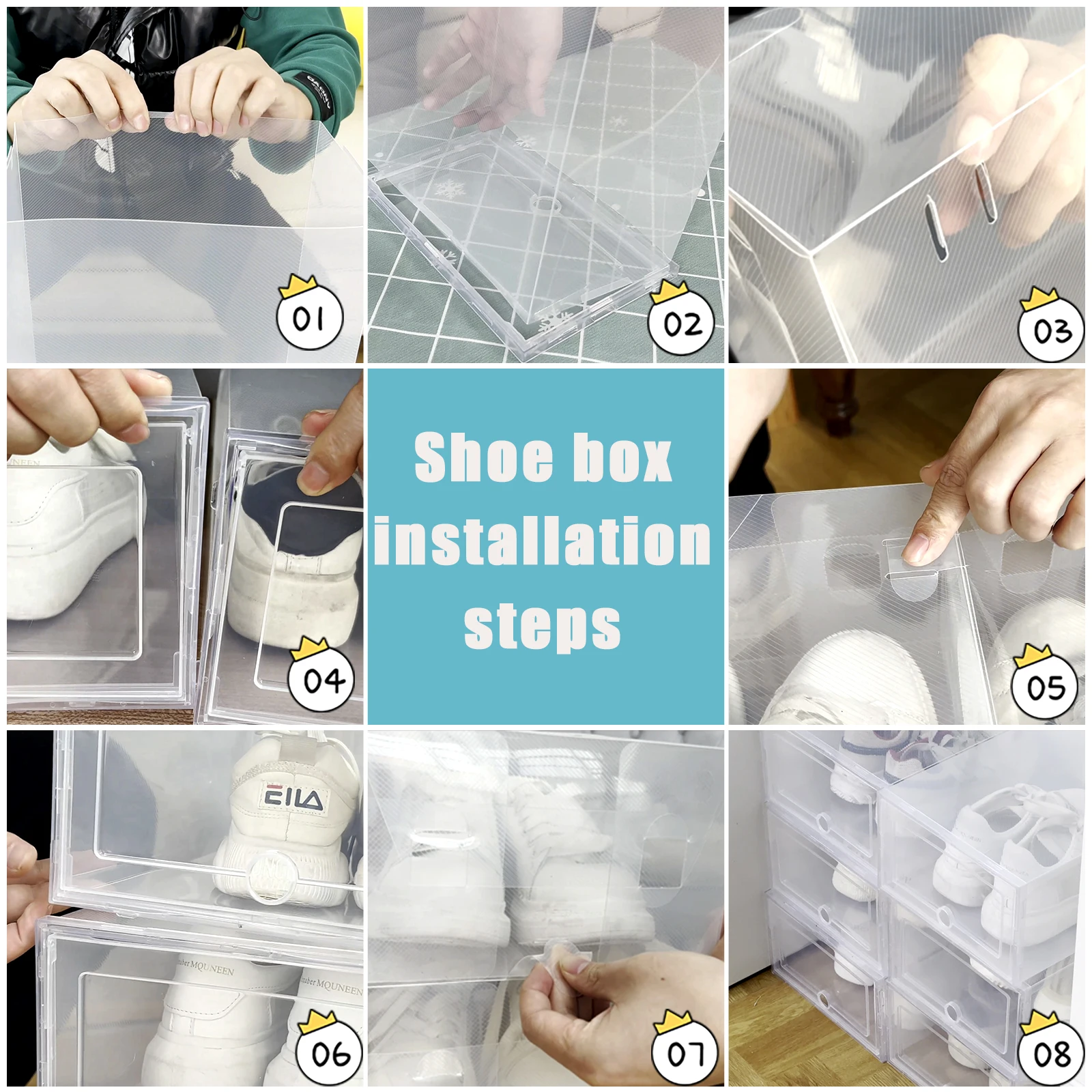 Антиоксидантный шкаф для обуви прозрачная коробка хранения тапочек кроссовок 6