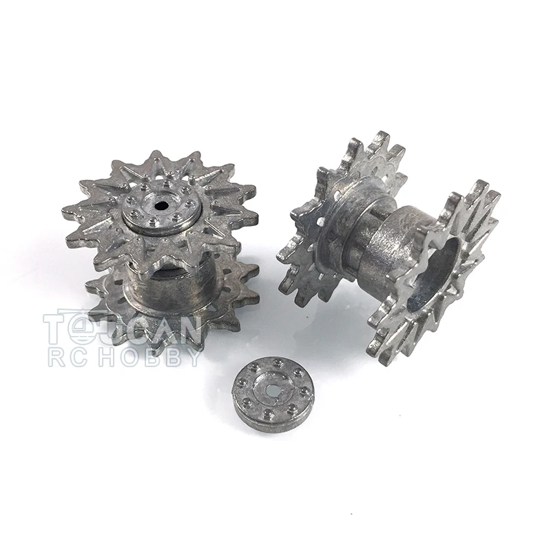 Heng Long Metal Sprockets Driving Wheels For 1/16 Scale M4A3 Sherman RC Tank 3898 TH00456 enlarge