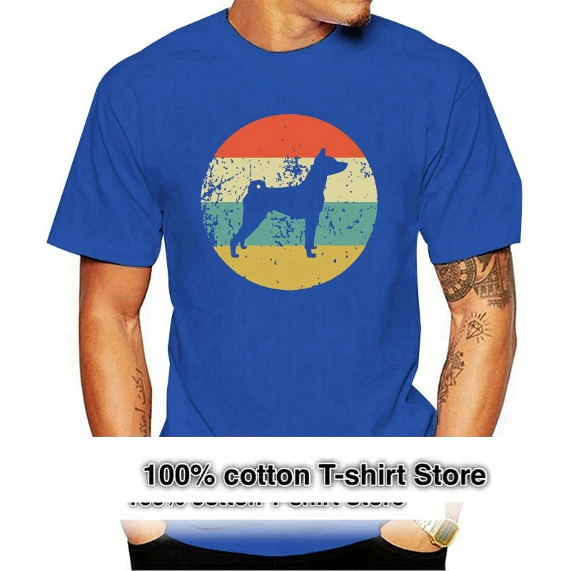 

Basenji Shirt - Vintage Retro Basenji Men'S T-Shirt - Dog Silhouette Icon Shirt Unisex Loose Fit Tee Shirt