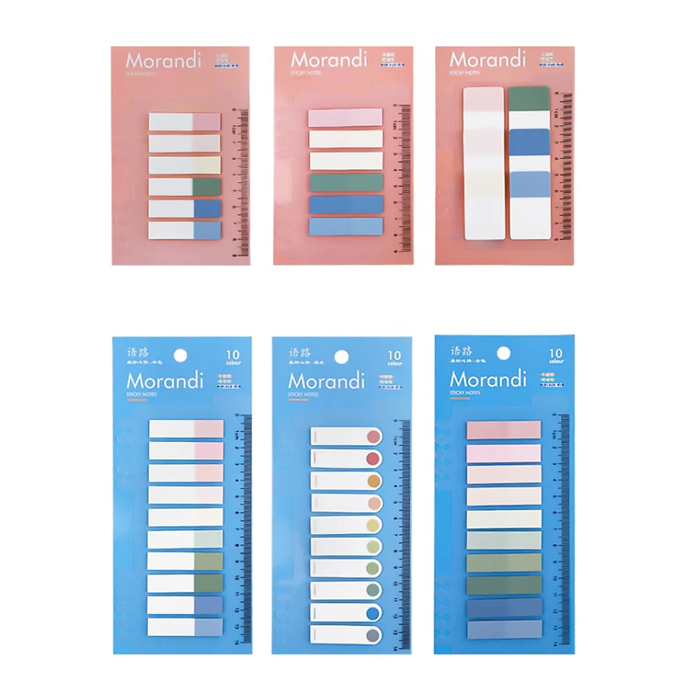 

6 Sheets of Decorative Sticky Tabs Portable Page Markers Household Sticky Flags Book Accessory
