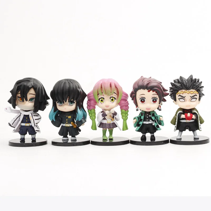 

6-7cm Q Version Demon Slayer Sitting Doll Charcoal Jiro Ni Duzi Yizhi Help Shanyi Doll Movable Pvc Doll Model Toy Doll Gift
