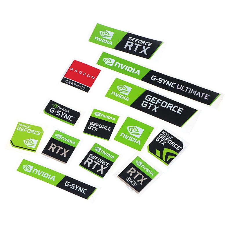 

5 шт., декоративные наклейки для ноутбука NVIDIA GTX GEFORCE