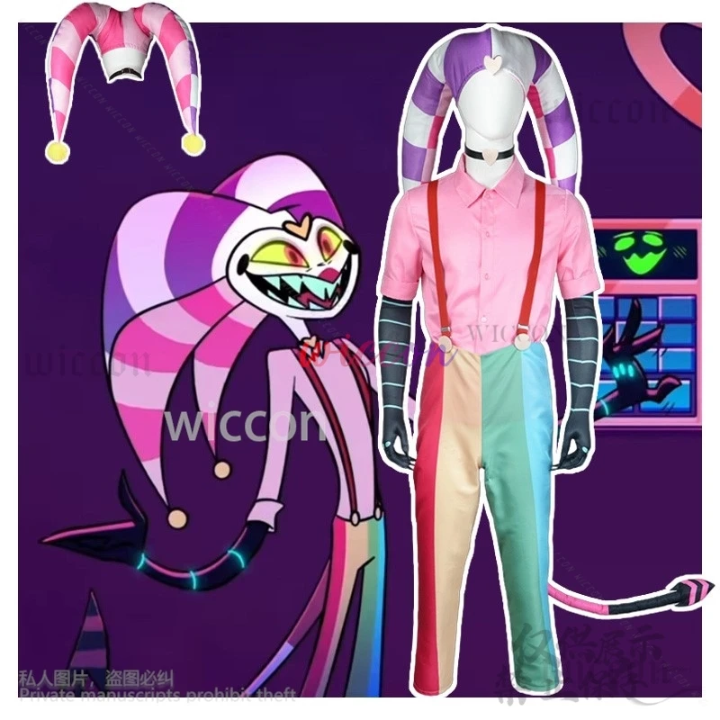 Аниме мультфильм Helluvaa косплей Fizzarolli костюм униформа комбинезоны шляпа спальные
