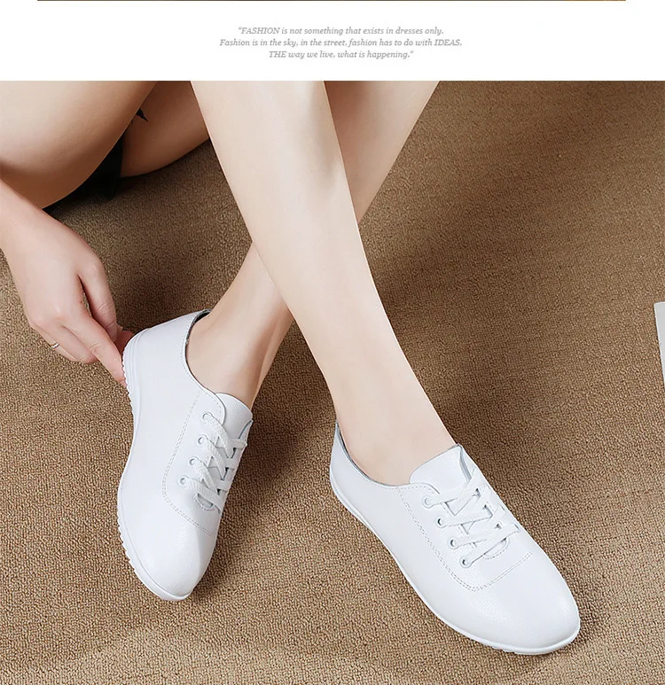 New Women's Flat Leather Shoes Designer Vulcanized Shoes Summer Breathable Solid Color Casual Shoes for 2023zapatos Para Mujeres