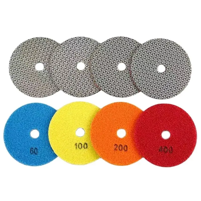 3 Inch 80mm Electroplated Diamond Grinding Disc Marble Tile Rock Plate Glass Edge Stone Grinding Chamfer Abrasive Polishing Pad