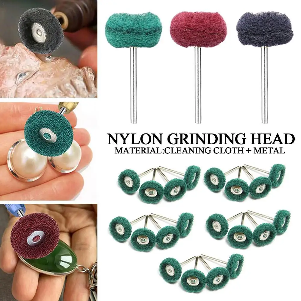

5-20pcs Mini Drill Bit Nylon Abrasive Brush Wire Buffing Polishing Wheel Rotary Hand Tool Accessories Set Rust Remover