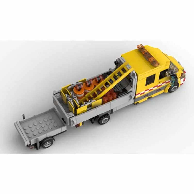 MOC- 155105 Большая двойная кабина планшетный фургон шпилька для транспорта голова