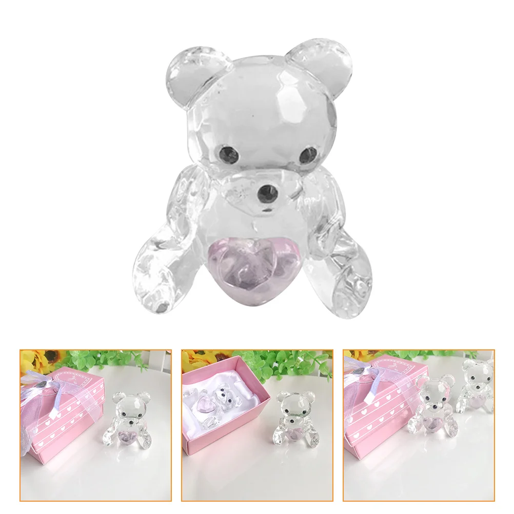 

Adorable Crystal Bear Exquisite Desktop Ornament Creative Gift Tabletop Decor