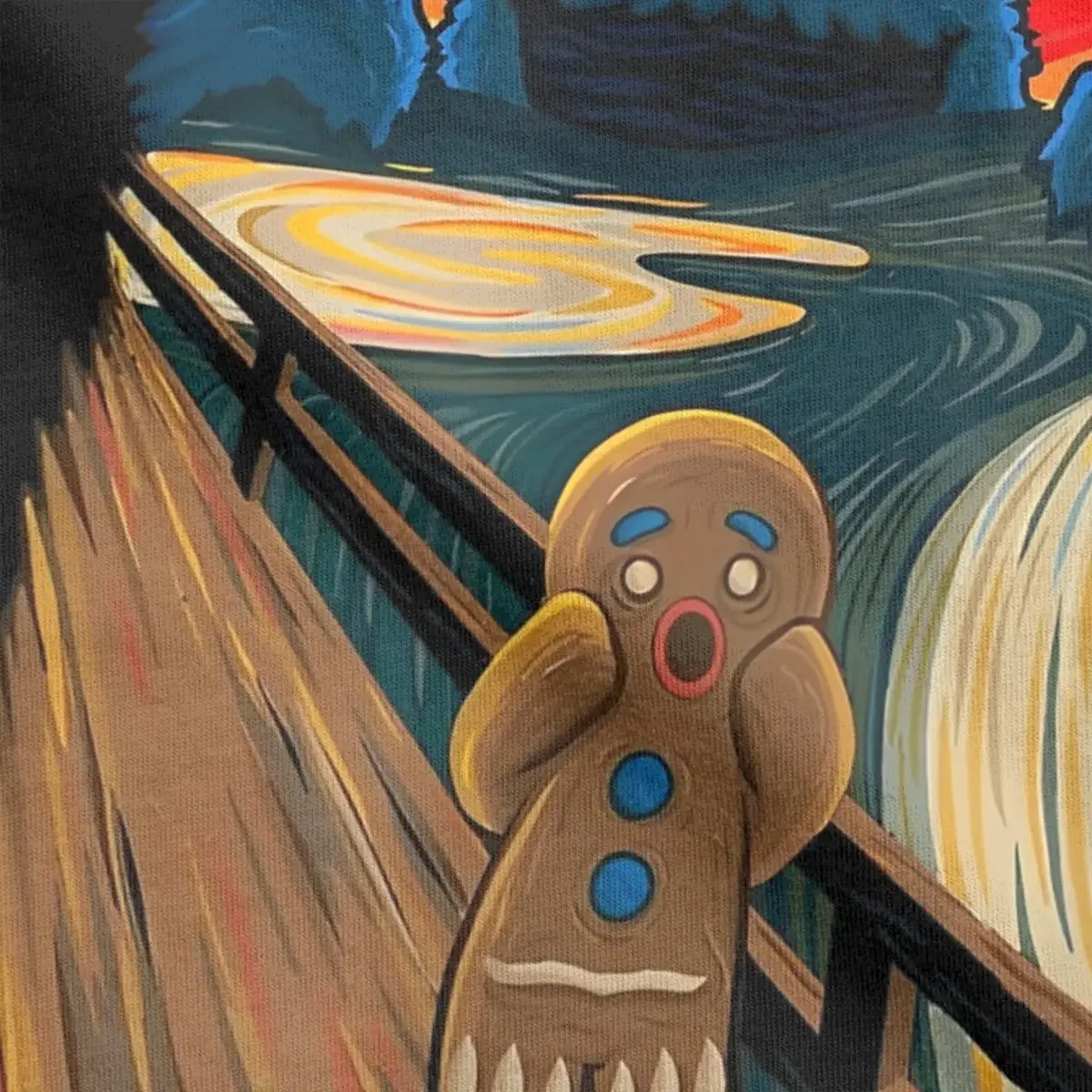 Официальная мужская футболка Saseme Straats Cookle Munstar The Scream новинка с короткими рукавами