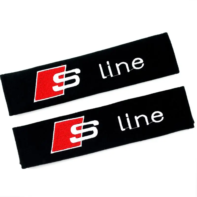 2 шт. автомобильный ремень безопасности наплечная накладка чехол для Audi s line A4 b6 b8