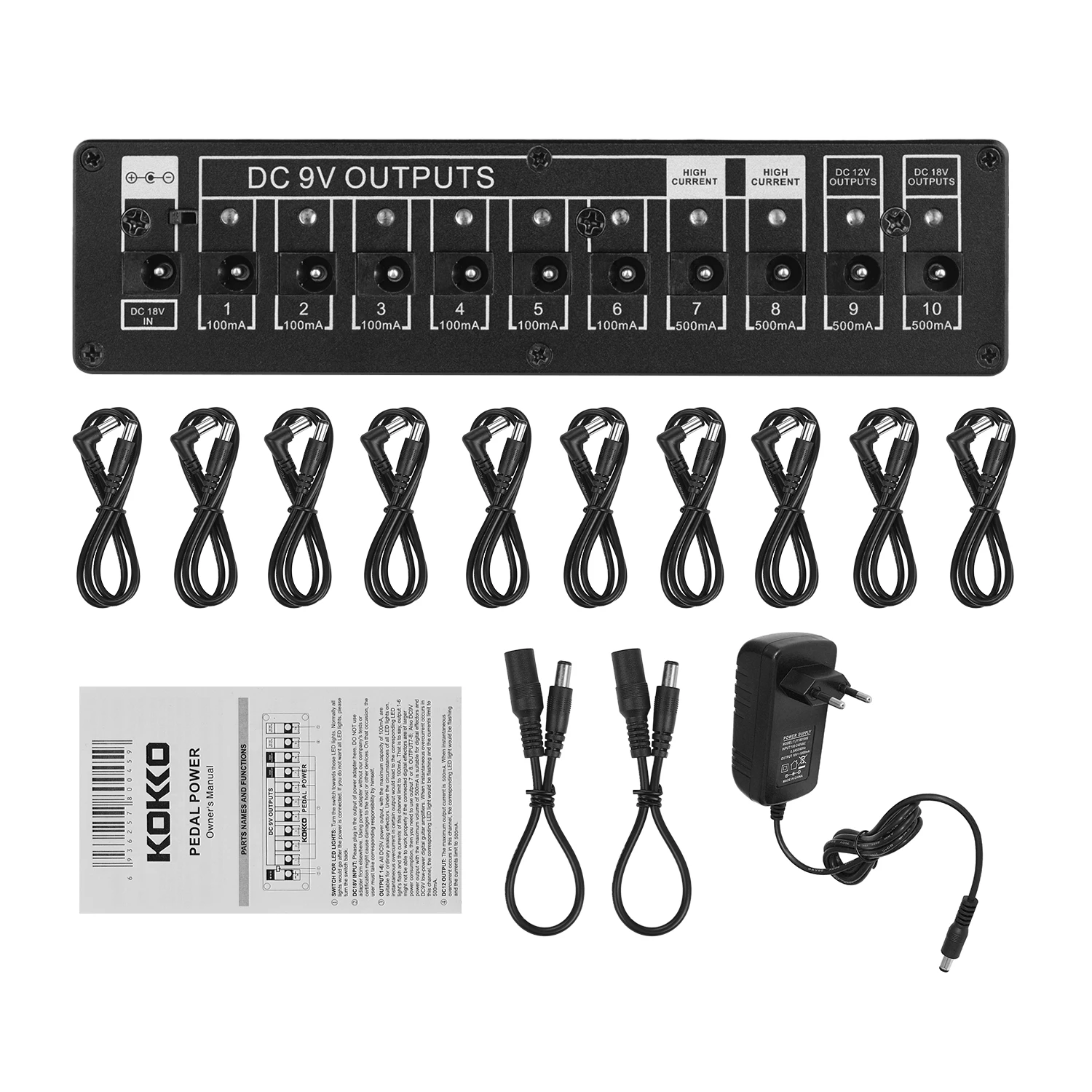 Компактная Гитарная Распределительная Станция Kokko С 10 Изолированными Выходами 9