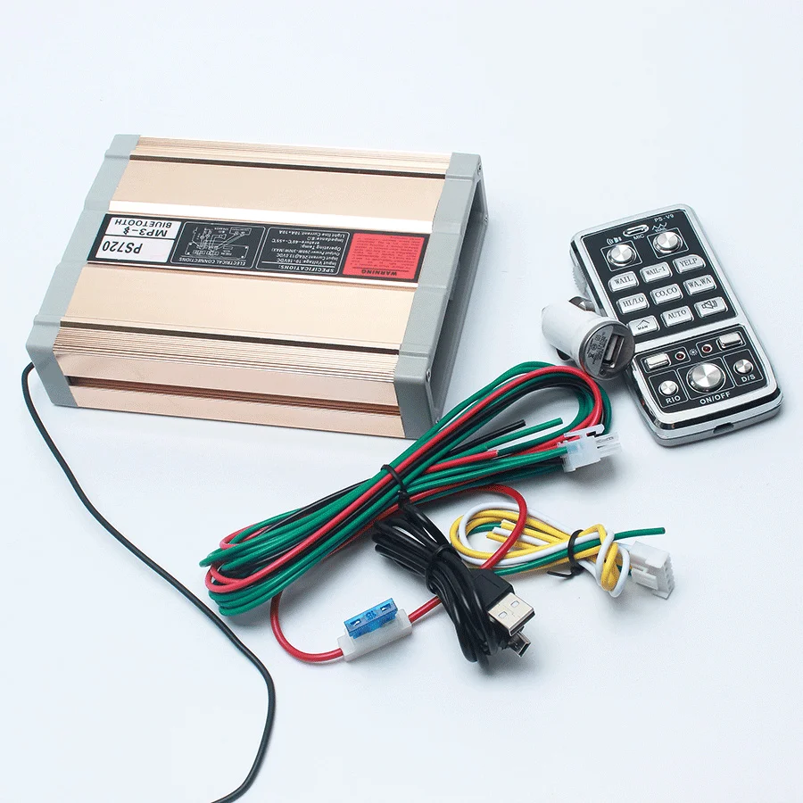 200 Вт Беспроводная Автомобильная полицейская сирена PS720 с MP3 bluetooth усилителем