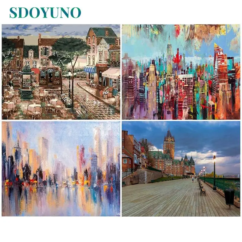 

SDOYUNO 60x75cm Landscape Painting by numbers Sea in Sunset Painting Handpainted DIY Paint by numbers Adults crafts Home decor