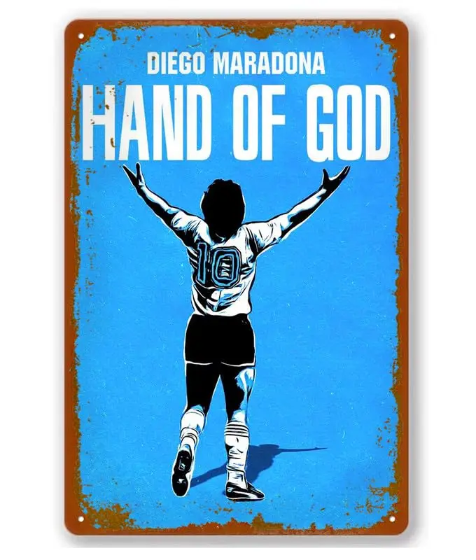 Винтажные оловянные алюминиевые знаки Iccang Coll maradona hand of god постер Настенный декор