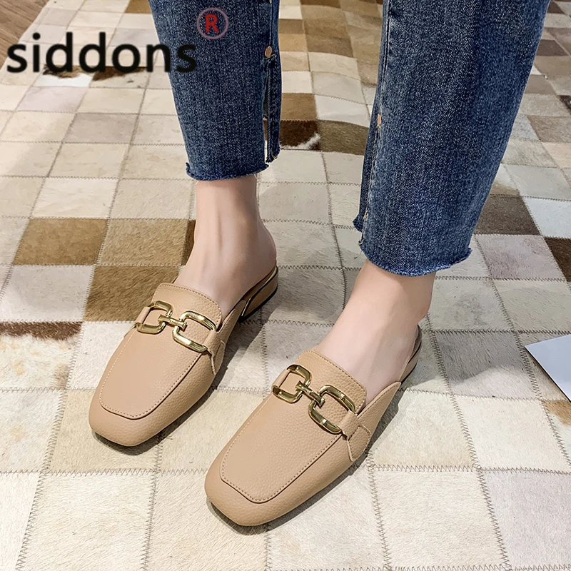 

Spring 2022 Women's fashion slippers Instagram style loafers Beautiful love pattern flat mule sandals