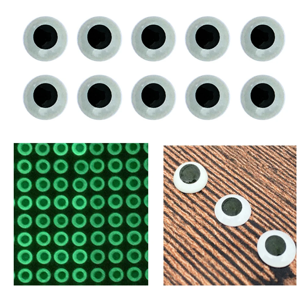 

300pcs/set Stickiness Simulation Jigs Crafts Fly Tying Luminous Fish Lure Eyes Fishing Bait Fishing 3D Holographic