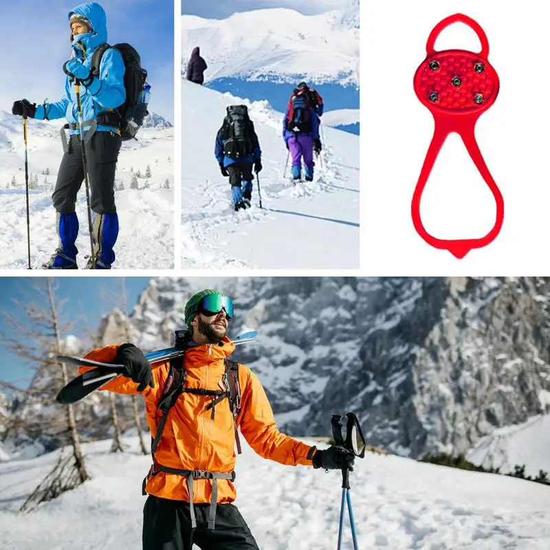 5-зубчатый ледяной захват для обуви женские и мужские кошки шипы снежных шпилек