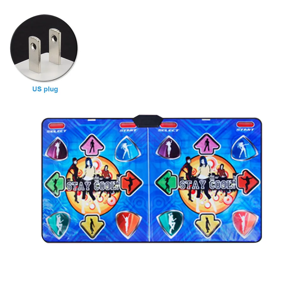 For PC TV English Version Plug And Play Birthday Gift Foldable PVC Dance Mat Double Players With Wireless Receiver Sense Game